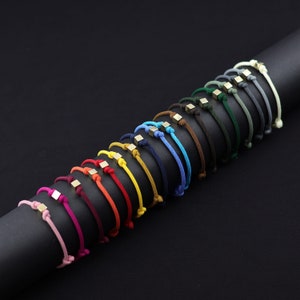 Pulsera de oro macizo de 14 k con grabado cúbico para hombre y mujer, pulsera de oro personalizada, regalo personalizado para ella y él, pulsera de uso diario.