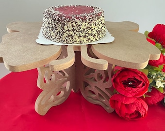 Butterfly Cake Stand for a large heavy cake, wedding cake display, Birthday cake stand, Butterfly theme cake decor, butterfly party