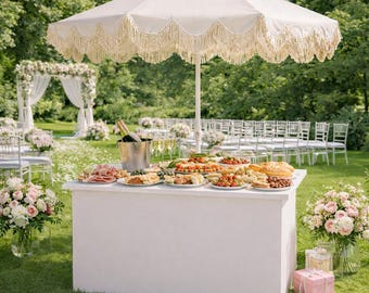 Wedding Charcuterie Cart, Collapsible Wooden Catering Table, Grazing Table Display, Bridal Shower Dessert Bar, Mobile Wedding Snack Station
