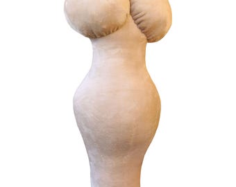 Size 1 stuffed Medina without Head Nibina fleece sculpture depicting female body