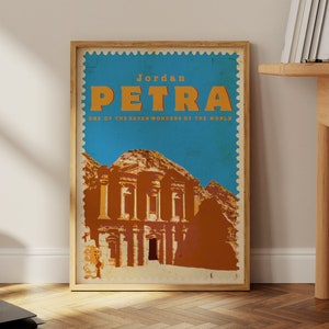 Reiseposter Nr. 9, Petra Print, Art Print, Petra Wandkunst, Wanddekoration, Reiseposter, Jordanien Poster, Naher Osten, Petra Kunst, Naher Osten