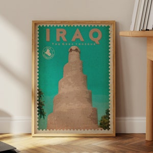 Travel Poster No 4, Iraq Print, Art Print, Iraq Wall Art, Wall Decor, Travel Poster, Iraq, Middle East, Iraqi Art, Middle East Poster