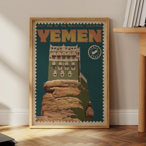 Travel Poster No 15, Yemen Print, Art Print, Wall Art, Wall Decor, Travel Poster, Yemen Poster, Middle East, Middle Eastern Art, Yemen Art