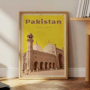 Travel Poster No 8, Pakistan Print, Art Print, Pakistan Wall Art, Wall Decor, Travel Poster, Pakistan, Middle East, Pakistani Art, Pakistan