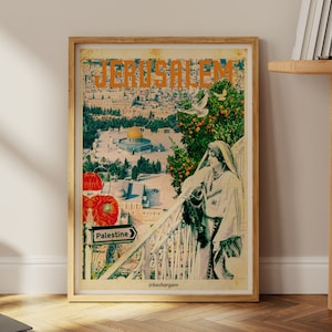Palestine Poster No 10, Palestine Print, Palestine Art Print, Palestine Wall Art, Wall Decoration, Travel Poster, Middle East, Jerusalem