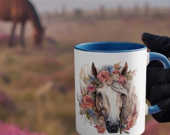 Elegant Palomino Horse Coffee Mug – Ceramic Horse Lover Cup, Equestrian Gift for Women