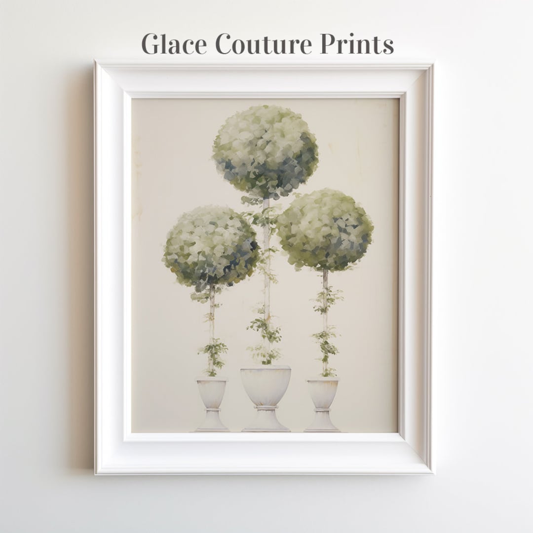 Square Coaster - Traditional Topiary Trio and Patern main image 1