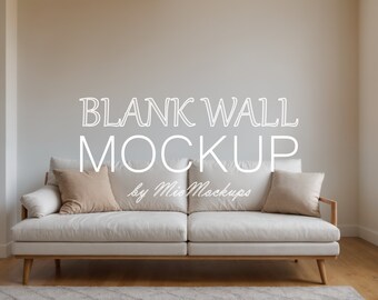 Blank Wall Mockup White Sofa Home Decor Interior Design Mockup For Wall Art Photo Prints Digital Download 1005