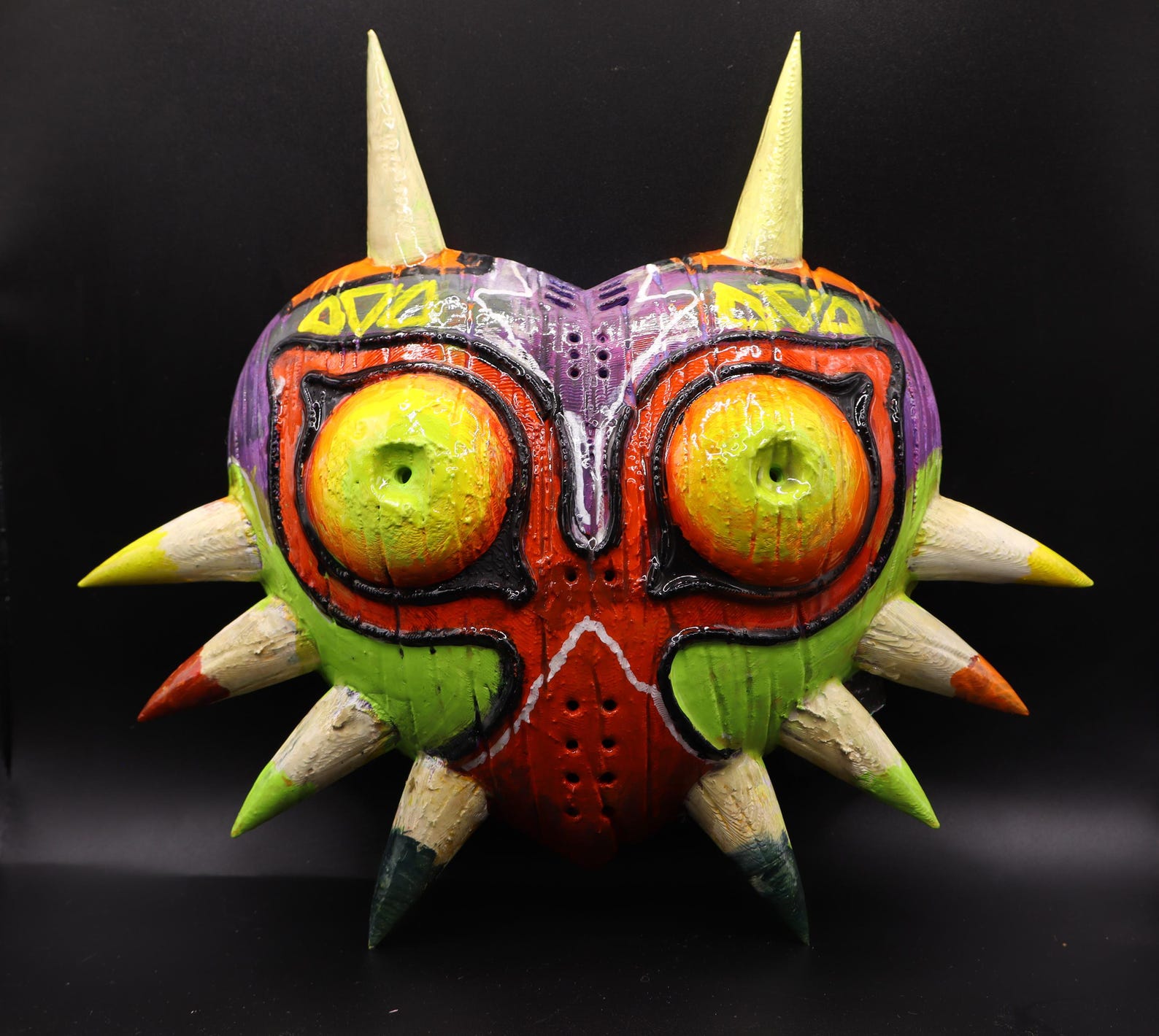 Made to Order Zelda's Majora's Mask – Hand Painted Mask Wall Art - Etsy