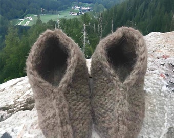 Warme wollen pantoffels Huisschoenen Gehaakte pantoffels Natuurlijke warme handgemaakte schoenen Biologische pantoffel Unusex Slippers handgemaakt met natuurlijke schapen