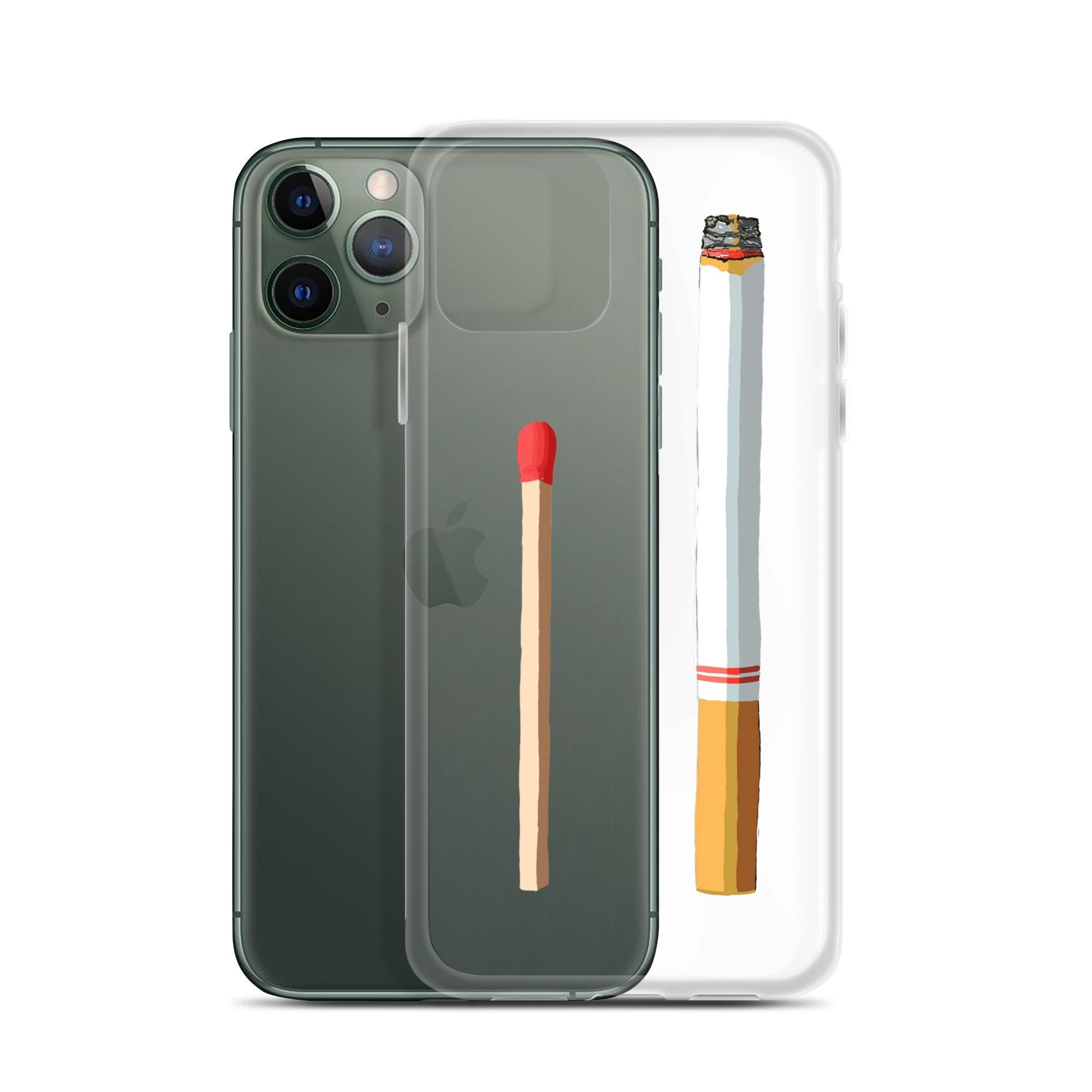 Doorzichtige Cigarette x Match-hoes voor iPhone®