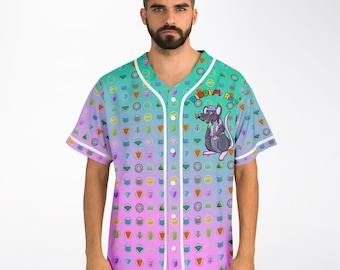 Riddim Rat Baseball Jersey: Rave Festival EDM Clothing
