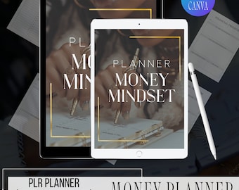 Planificador de mentalidad de dinero / Planificador financiero digital / Planificador de finanzas PLR / Plantilla Canva / Goodnotes Money Journal / DESCARGA INSTANTÁNEA