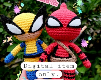 Häkelmuster inspiriert von den Antiheldenfreunden Deadpool und Wolverine