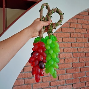 Handmade Grape Soap on Rope: Natural Fruit Scent - Bathroom Decor