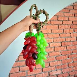 Handmade Grape Soap on Rope: Fun Fruit-Shaped Bathroom Decor