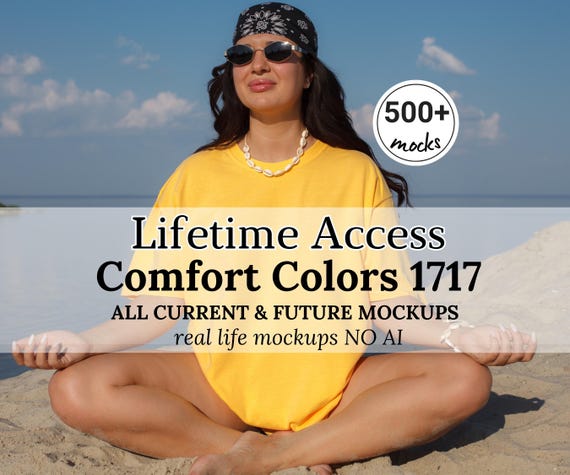 Comfort Colors 1717 mockup bundle Comfort Color mockups C1717 mockups Tshirt mockup bundle All Access Pass