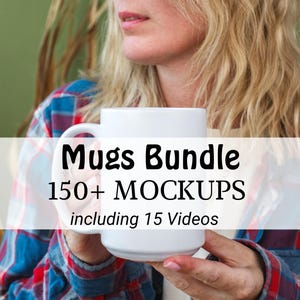 Coffee mug mockup bundle Accent mugs mockups Two tone colorful mug mock-up collection Drinkware mock ups Whole shop bundle