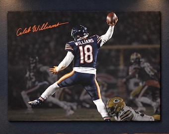 Caleb Williams "Jump Man" Canvas Wall Art, Chicago Bears Football Decor