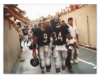 Walter Payton Jim McMahon Canvas Wall Art, Chicago Bears Football Decor