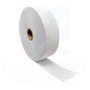 1.5&quot; (38mm) White Knitted Elastic - US Made