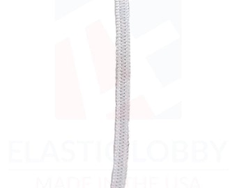 1/8" (3mm) Latex-Free White Knitted Elastic - US Made