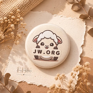 Oveja jw.org Botón / Colección de animales, Insignias para niños