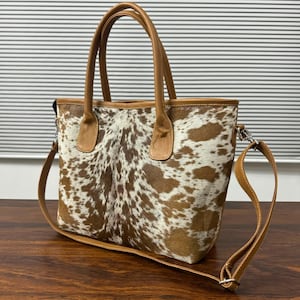 Cowhide Tote Bag Purse Cowhide Hair on Tote Bag Real Cowhide Tote Bag Cowhide Shoulder Bag Western Bag Leather Tote Bag Christmas Gift Tote