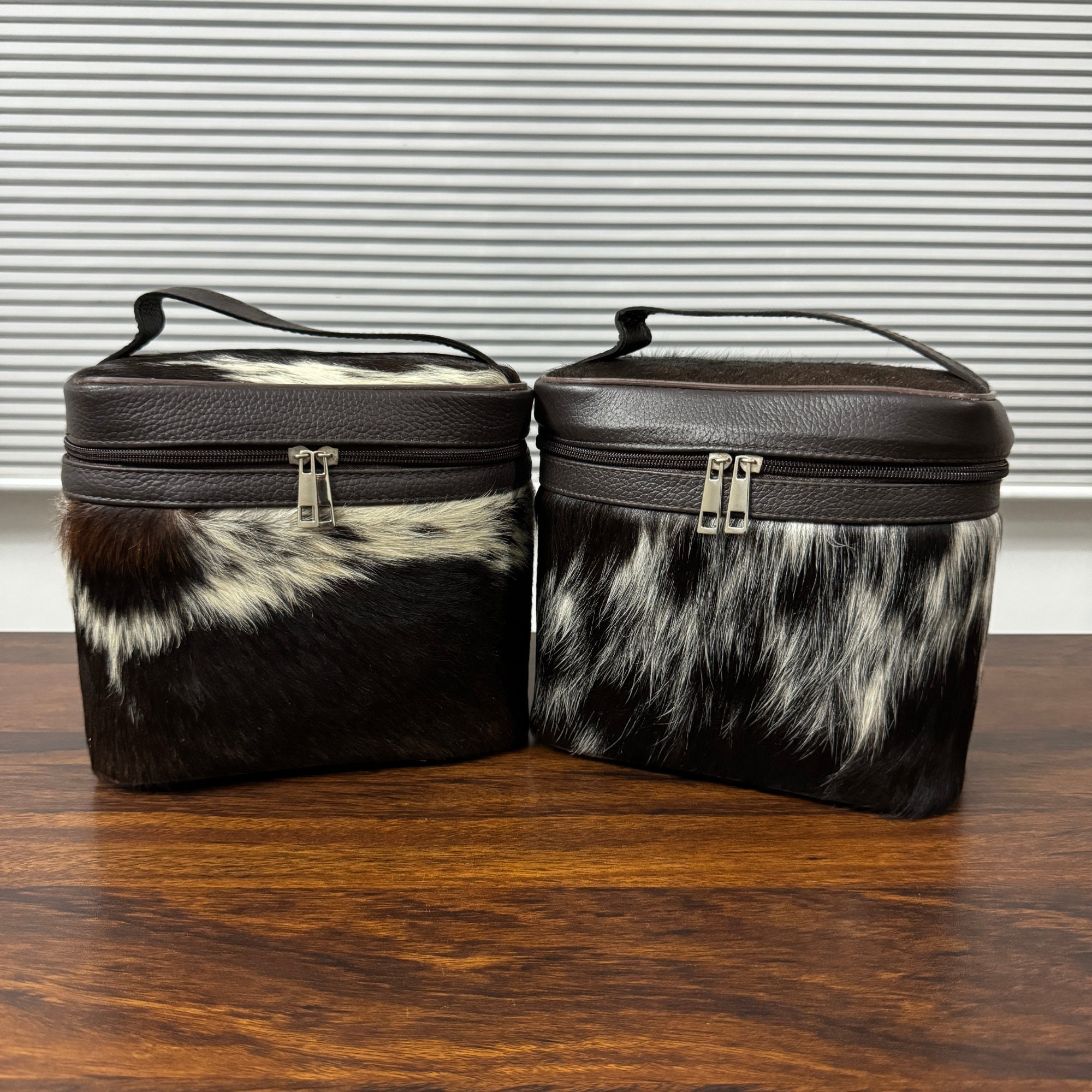 Cowhide makeup bag hotsell
