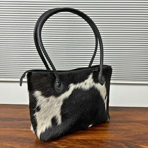 Bolso de mano con pelo de vaca, bolso de mano de piel de vaca auténtica, bolso de mano con pelo de vaca, bolso de hombro de piel de vaca, bolso de mano de cuero, bolso de regalo estilo western.