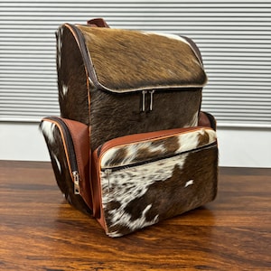 Echte Rindsleder Windel Rucksack Tasche Rindsleder Haare auf Rucksack Tasche Rindsleder Umhängetasche Western Rucksack Tasche Haare auf Hide Bag Reisetasche für Mama