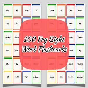 Fry Sight Word Flashcards: Printable Reading Practice for Kids (PDF Download