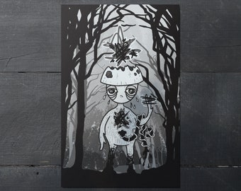 Impression Illustration - Forêt A5 | Impression d'art | Sombre & Gothique