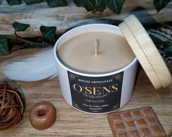 O'SENS Bougie artisanale parfumée au praliné