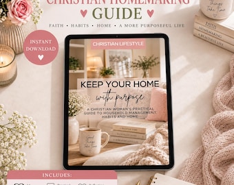 Christian Homemaking Guide | Christian Home Management Ebook | Faith Filled Home | Intentional Homemaking | Christian Woman Digital Download