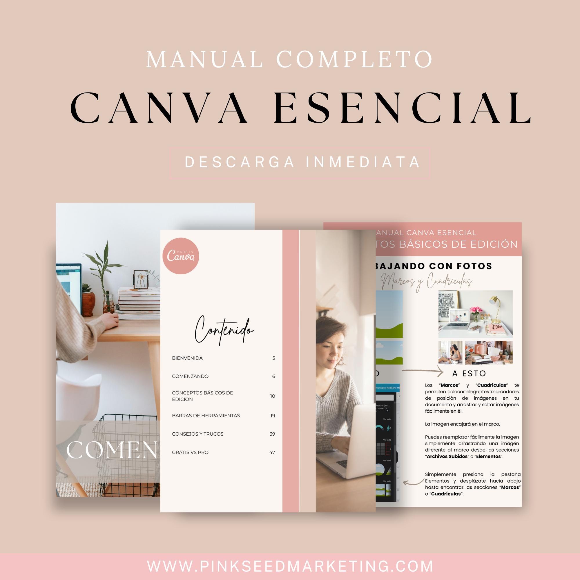 Canva Guide in Spanish | PLR MRR Resell Rights | Editable Canva ...