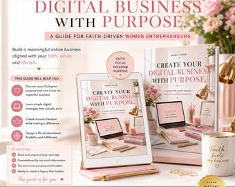Christian Digital Business Guide for Women | Start a Faith-Based Online Business | Digital Products & Print on Demand Ebook PDF