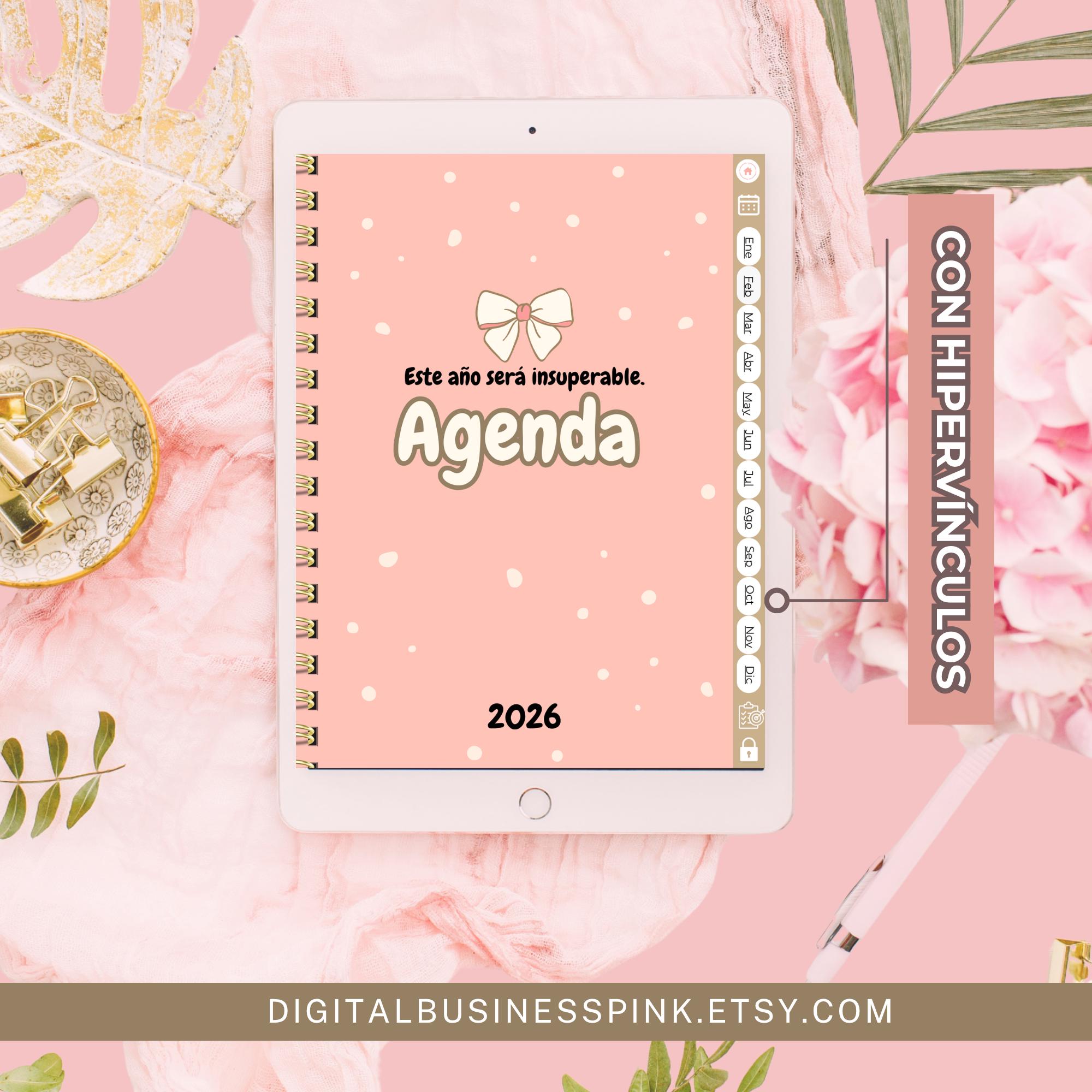 Agenda 2026 Digital E Imprimible En Español ; Plantilla Canva Editable ...