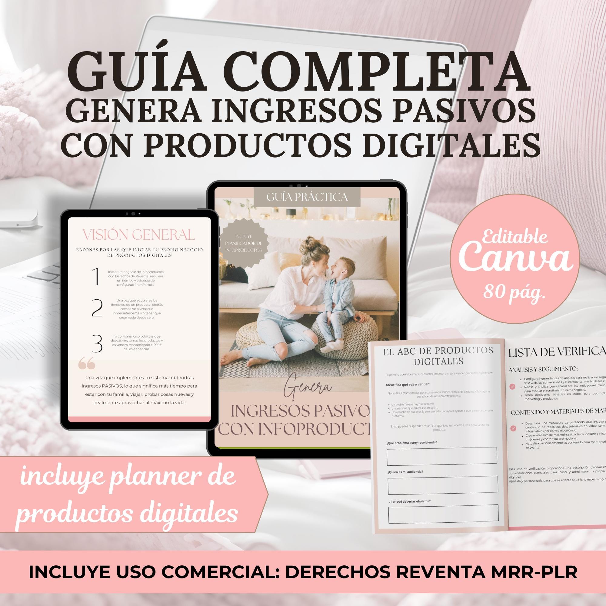 Guía MRR y PLR en español, DWA, genera ingresos pasivos con productos digitales, libertad financiera , faceless marketing. Derechos Reventa.