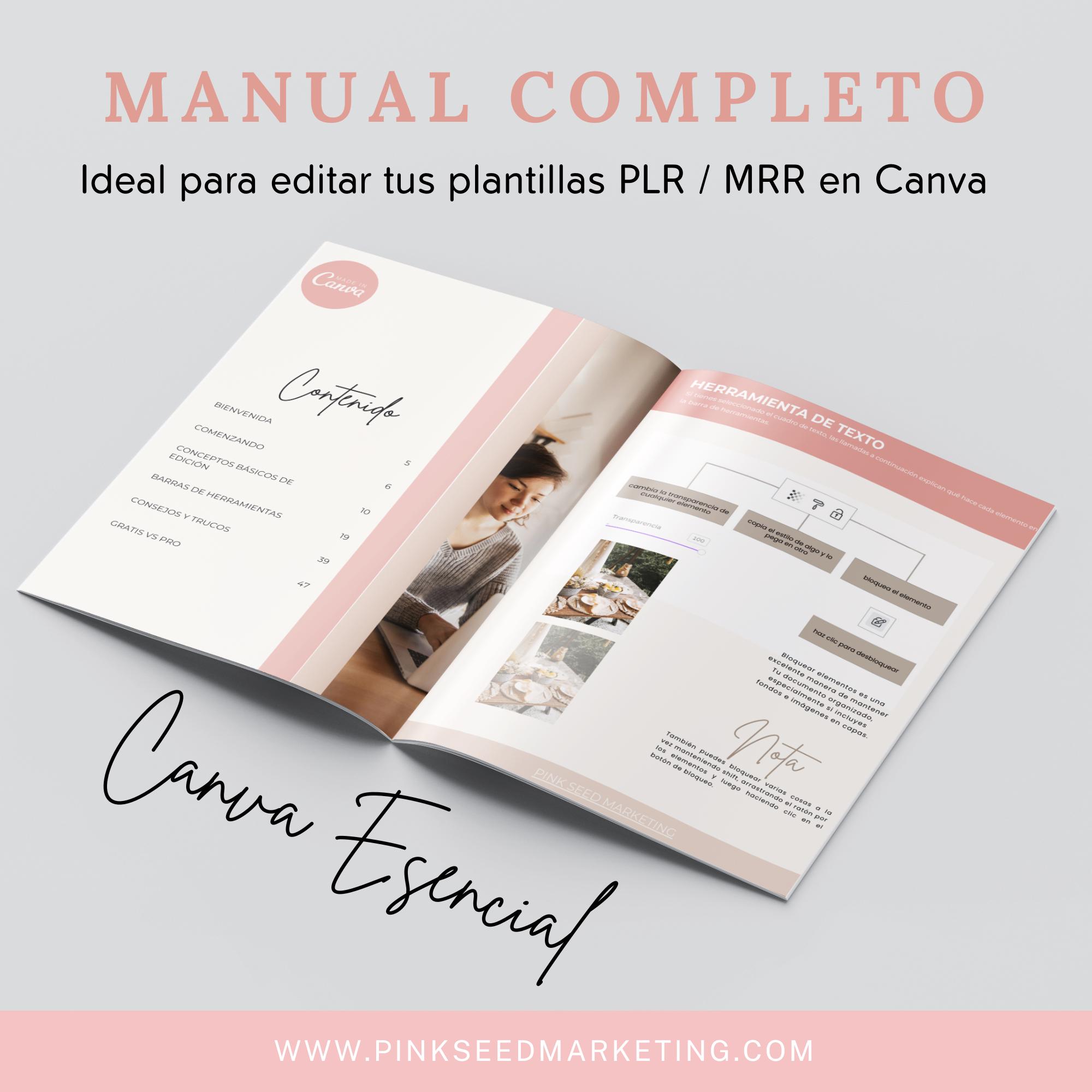 Canva Guide in Spanish | PLR MRR Resell Rights | Editable Canva ...