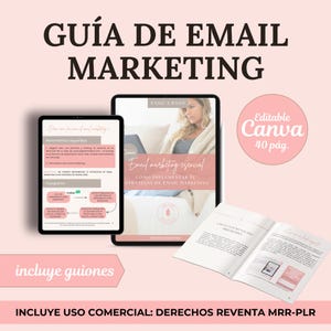 Guía de Email Marketing en Español: Plantilla Canva con Derechos de Reventa (PLR-MRR) Descarga Digital
