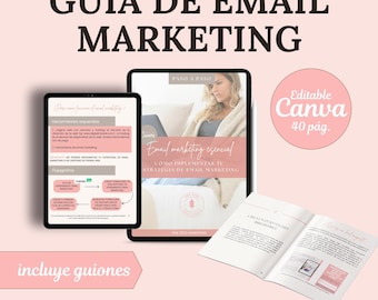 Email Marketing Guide in Spanish: Canva Template with Resell Rights (PLR-MRR) Digital Download