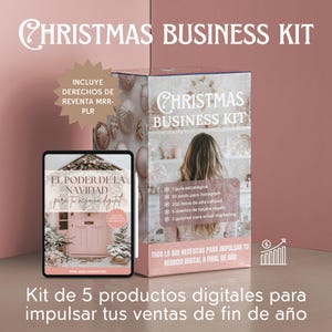 Christmas Business Kit mit 5 digitalen Produkten, Anleitungen, Social-Media-Planung, 200 Fotos, Geschenkkarte, MRR; Pl
