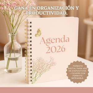 Agenda digital e imprimible 2026 en español para mujeres; plantilla editable Canva ;Derechos de reventa MRR-PLR. Compatible Ipad, Goodnotes. image 8
