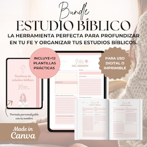 Estudio bíblico imprimible / notas de sermones / Biblia en español / Goodnotes / plantillas bíblicas imprimibles / Plantilla de resumen de capítulo / Diario bíblico