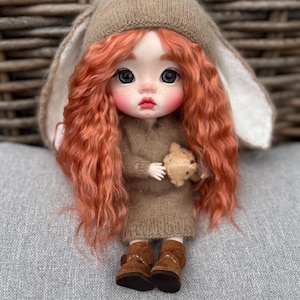 Sunny Baby Qian is available for adoption. Red hair. White skin color. 25cm Girl 1/6 Q-baby sd bjd doll qianqian resin toy