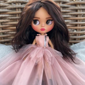 Miss Fashion Girl. Custom Blythe doll. Handmade product. OOAK doll. TBL Blythe. Art doll. Tan skin. Brown hair
