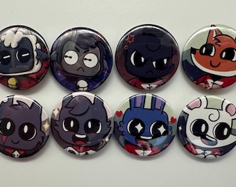Cult of the Lamb Inspired Pinback Buttons/Magnets