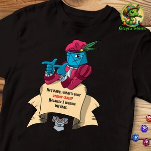 Funny Valentine Bard Dice Head-T-shirt: D&D Pick-Up Line Geek Gift