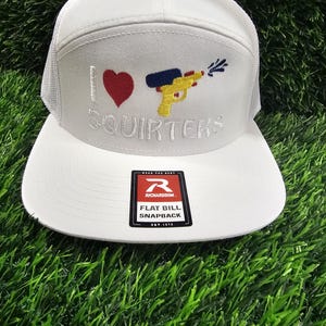 Chapéu bordado I love squirters Richardson 112 com bico curvo ou 168 com bico chato